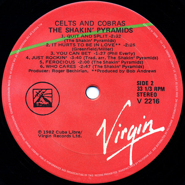 The Shakin' Pyramids : Celts And Cobras (LP, Album)