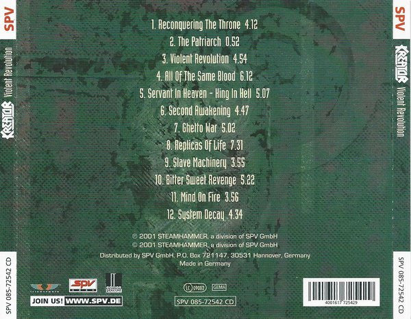 Kreator : Violent Revolution (CD, Album, RP)