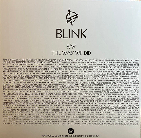 Fucked Up : Blink (7")