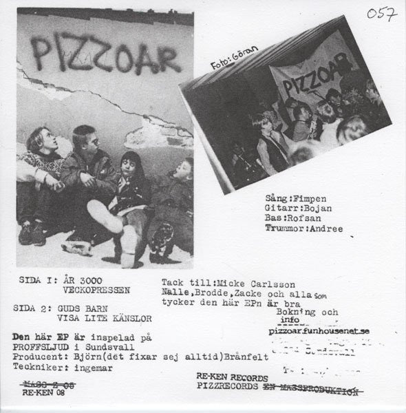 Pizzoar : År 3000 (7", EP, Num, RE, Pin)