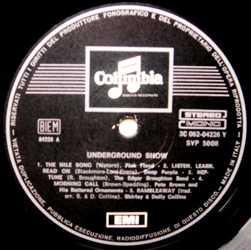 Various : Underground Show (LP, Album, Comp)