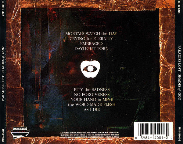 Paradise Lost : Shades Of God (CD, Album)