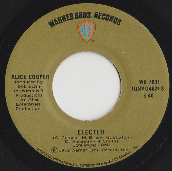 Alice Cooper : Elected / Luney Tune (7")