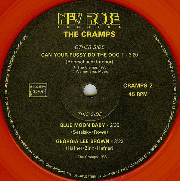 The Cramps : Can Your Pussy Do The Dog? (10", Single, Ltd, S/Edition, Red)