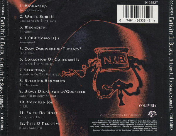 Various : Nativity In Black - A Tribute To Black Sabbath (CD, Album, Club)