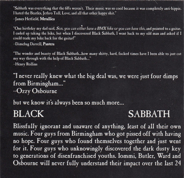 Various : Nativity In Black - A Tribute To Black Sabbath (CD, Album, Club)