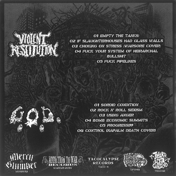 Violent Restitution / G.O.D. (15) : Violent Restitution / G.O.D. (7", EP)