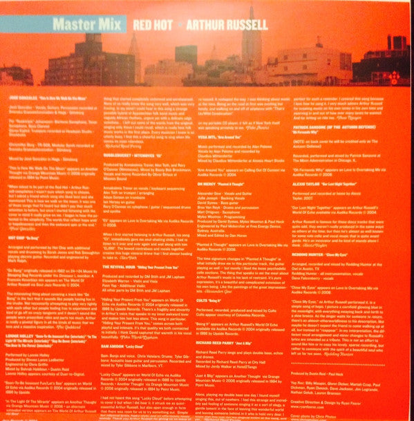 Various : Master Mix - Red Hot + Arthur Russell (3xLP, Comp)