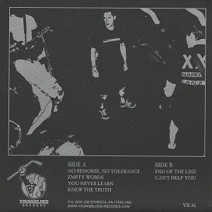 No Tolerance : No Remorse, No Tolerance (7", RP)