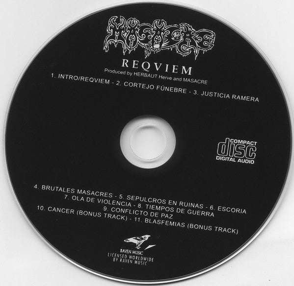 Masacre : Reqviem (CD, Album, RE)