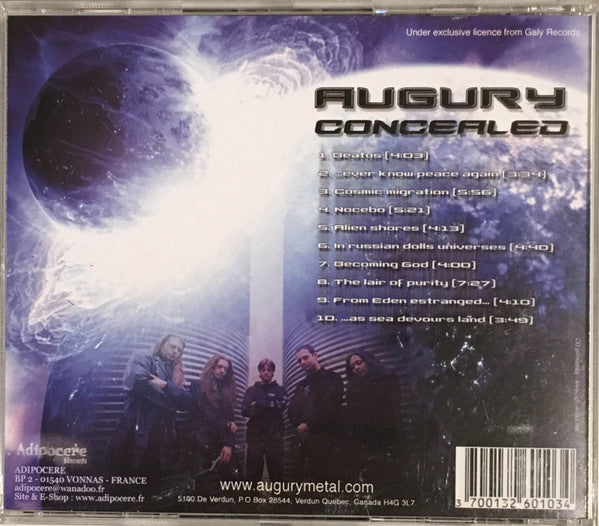 Augury : Concealed (CD, Album, RE)