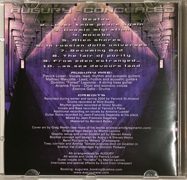 Augury : Concealed (CD, Album, RE)