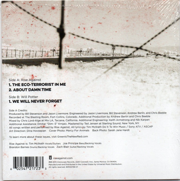 Rise Against : The Eco-Terrorist In Me (7", RSD, Single, Ltd)