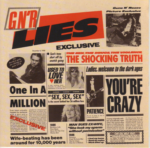 Guns N' Roses : G N' R Lies (CD, Album)