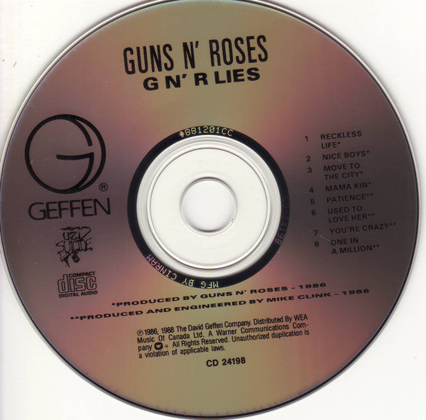 Guns N' Roses : G N' R Lies (CD, Album)