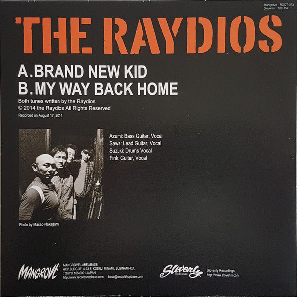 The Raydios : Brand New Kid / My Way Back Home (7", Single, Ltd, Blu)