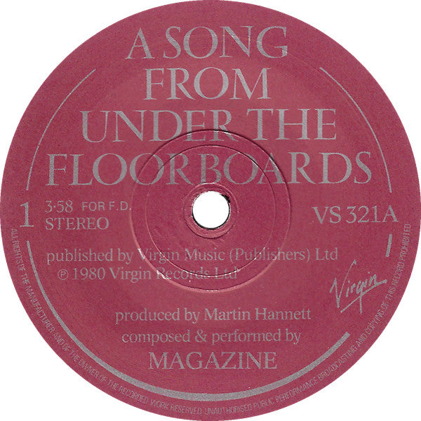 Magazine : A Song From Under The Floorboards (7", Single)