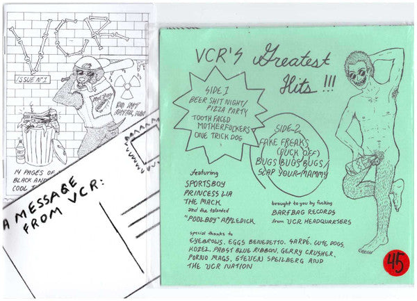 VCR (4) : VCR's Greatest Hits!!! (7", W/Lbl)