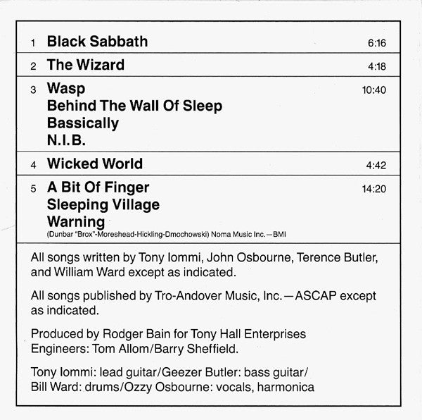 Black Sabbath : Black Sabbath (CD, Album, RE)
