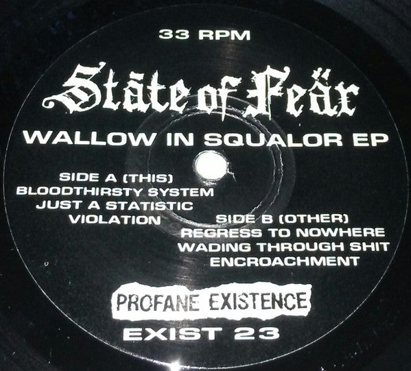 State Of Fear : Wallow In Squalor EP (7", EP)