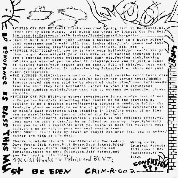Celibate Commandos / Twisted Cry For Help : Celibate Commandos / Twisted Cry For Help (7")