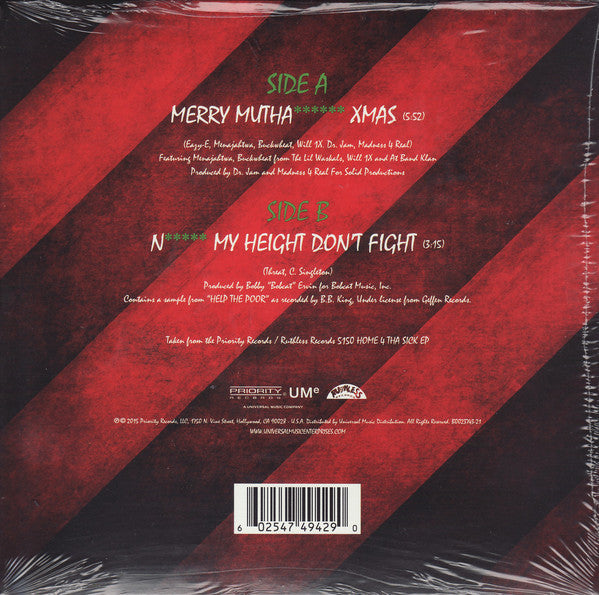 Eazy-E : Merry Mutha****** Xmas B/w N***** My Height Don't Fight (7", RSD, Single, Ltd, Red)