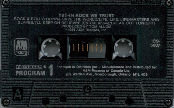 Y & T : In Rock We Trust (Cass, Album, CrO)