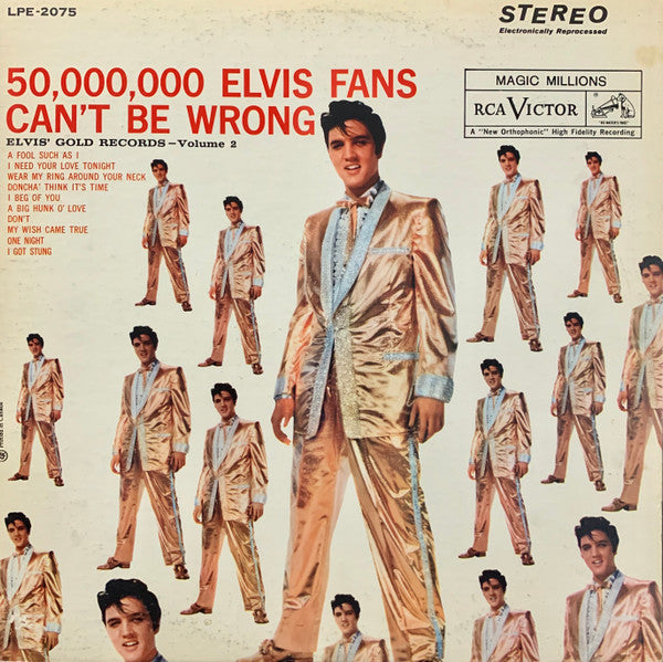 Elvis Presley : 50,000,000 Elvis Fans Can't Be Wrong (Elvis' Gold Records, Vol. 2) (LP, Comp)