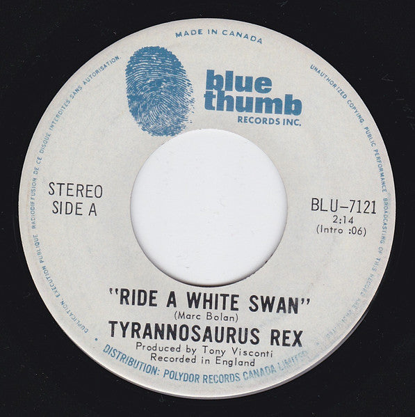 Tyrannosaurus Rex : Ride A White Swan / Summertime Blues (7", Single)