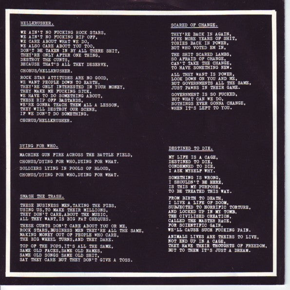 Hellkrusher : Dying For Who (7", EP)