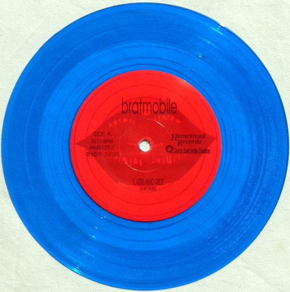 Bratmobile : Kiss And Ride (7", Blu)