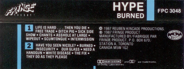 Hype (13) : Burned (Cass, Album, CrO)