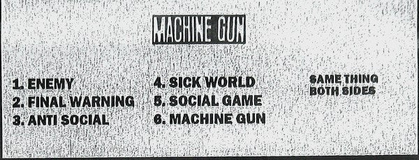 Machine Gun (8) : The World Is Sick (Cass, S/Sided)