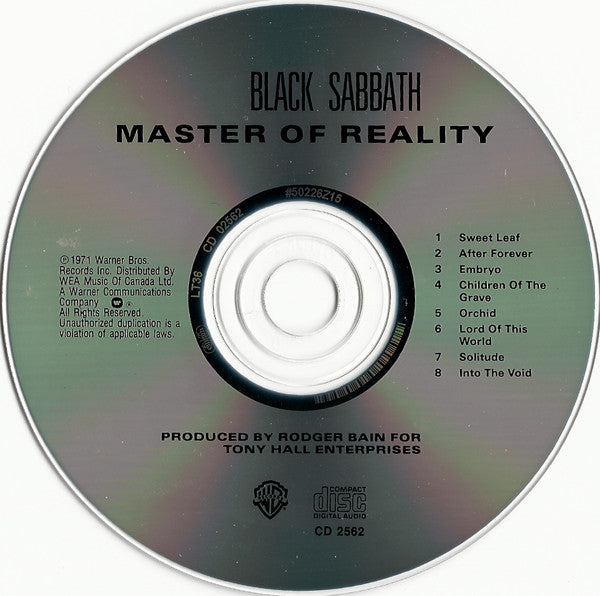 Black Sabbath : Master Of Reality (CD, Album, RE, RP)