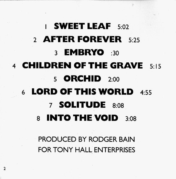 Black Sabbath : Master Of Reality (CD, Album, RE, RP)