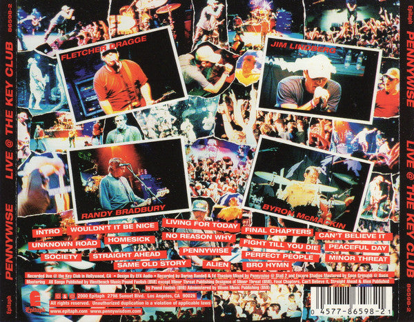 Pennywise : Live @ The Key Club (CD, Album)