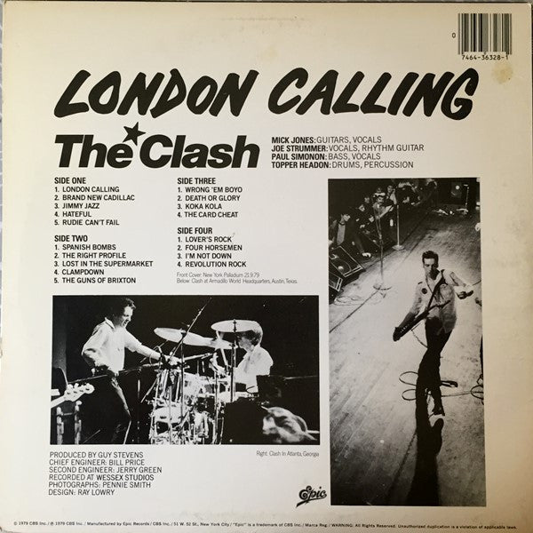 The Clash : London Calling (2xLP, Album, San)