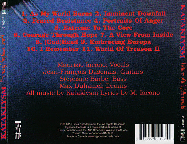 Kataklysm : Victims Of This Fallen World (CD, Album, M/Print, RE)