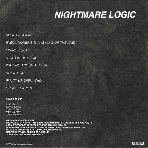 Power Trip (3) : Nightmare Logic (LP, Album)