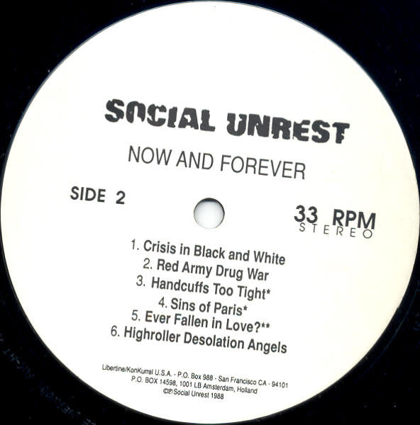 Social Unrest : Now And Forever (LP, Album)