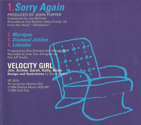 Velocity Girl : Sorry Again (CD, Maxi)