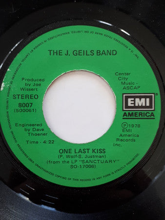 The J. Geils Band : One Last Kiss (7", Single)