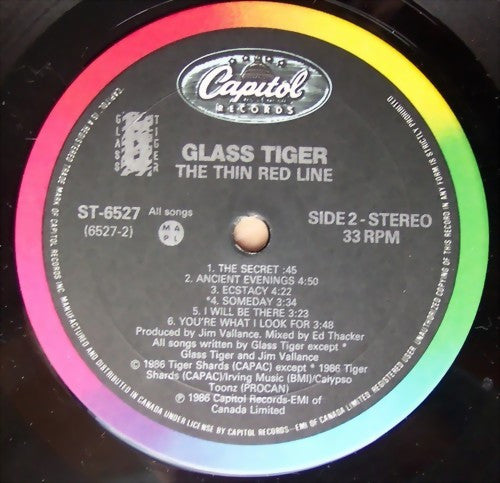 Glass Tiger : The Thin Red Line (LP, Album)