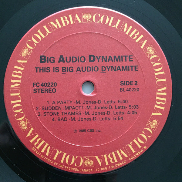 Big Audio Dynamite : This Is Big Audio Dynamite (LP, Album)