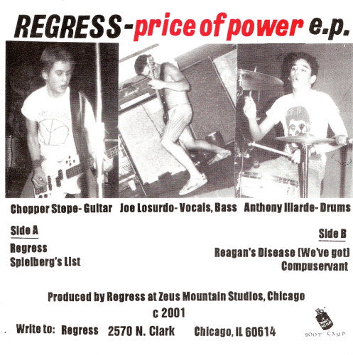 Regress (2) : The Price Of Power E.P. (7", EP)