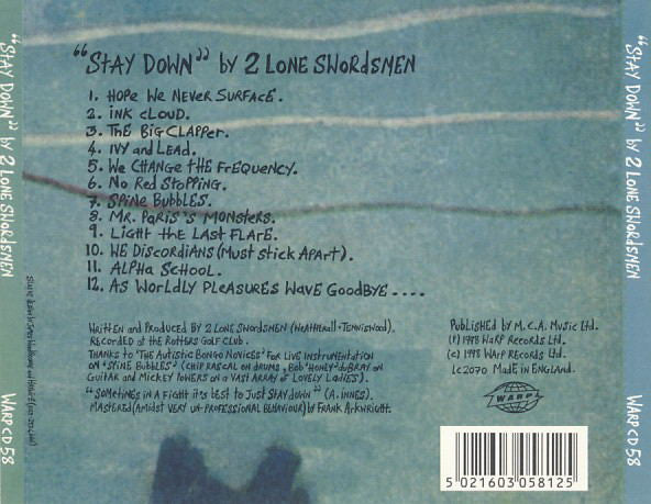 2 Lone Swordsmen* : Stay Down (CD, Album)