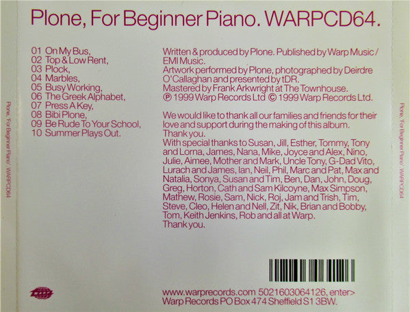 Plone : For Beginner Piano (CD, Album)