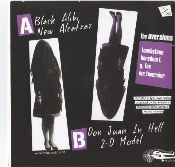 The Aversions : Black Alibi (7")