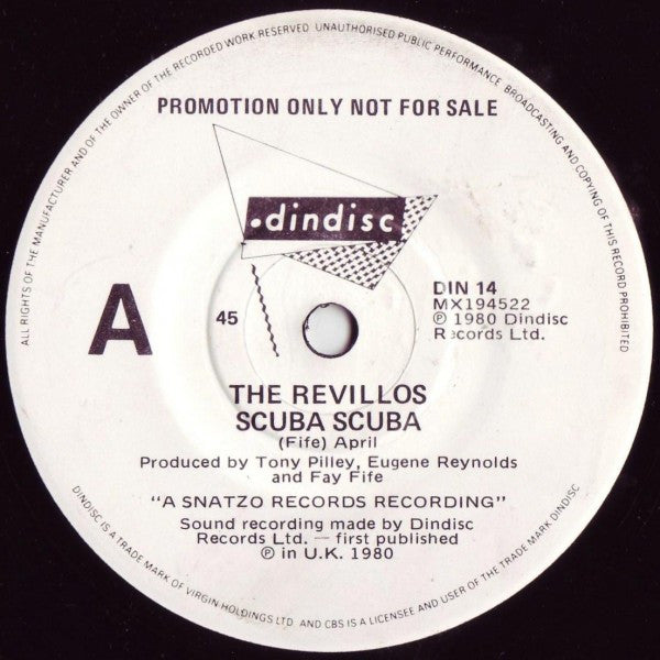 The Revillos : Scuba Scuba (7", Single, Promo)