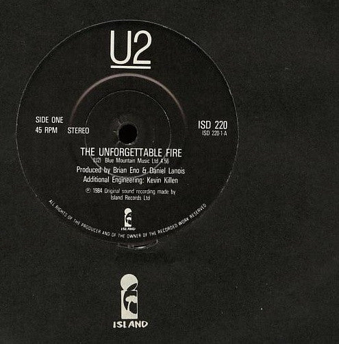 U2 : The Unforgettable Fire (2x7", EP, Single, Ltd, Gat)